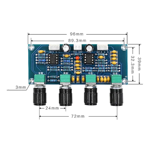 XH-A901 NE5532 Tone Board Pre-amp with Treble Bass Board - Image 5