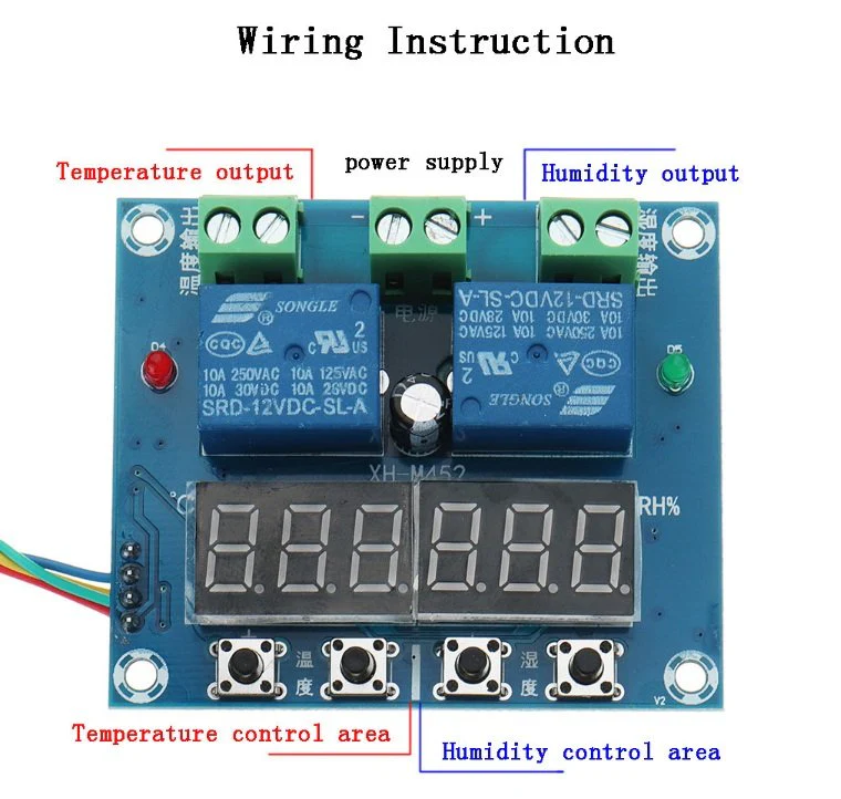 XH-M452 Temperature and Humidity Controller Module - Image 4