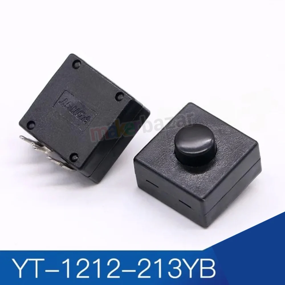 YT-1212 Flashlight Torch Switch Self-Lock Button 12x12mm - Image 4