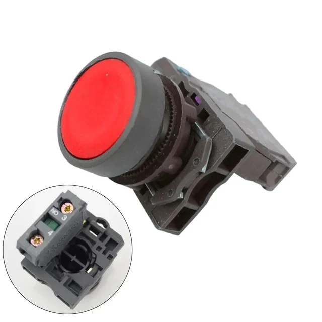 XB5 22.5mm Momentary Flush Push Switch Button Normally Open with ZBE-101 Contact Block - Image 8