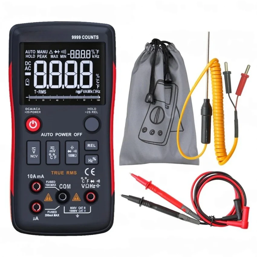 Q1 ZT-X True-RMS Digital Multimeter Button 9999 Counts with Analog Bar Graph - Image 2