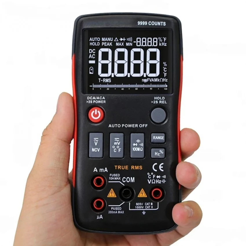 Q1 ZT-X True-RMS Digital Multimeter Button 9999 Counts with Analog Bar Graph - Image 6